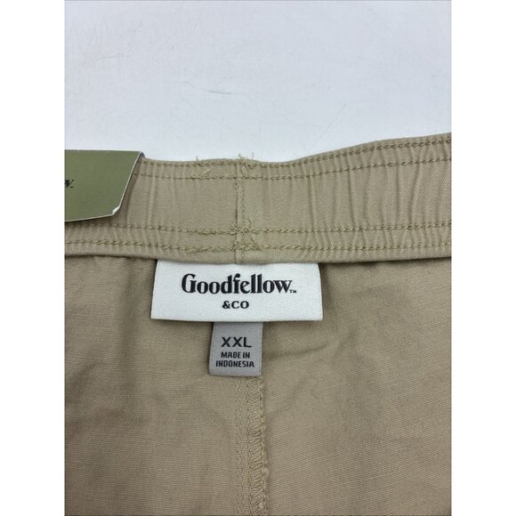 Goodfellow & Co Everyday Shorts Mens 2XL Khaki Drawstring Casual Summer - Picture 4 of 6
